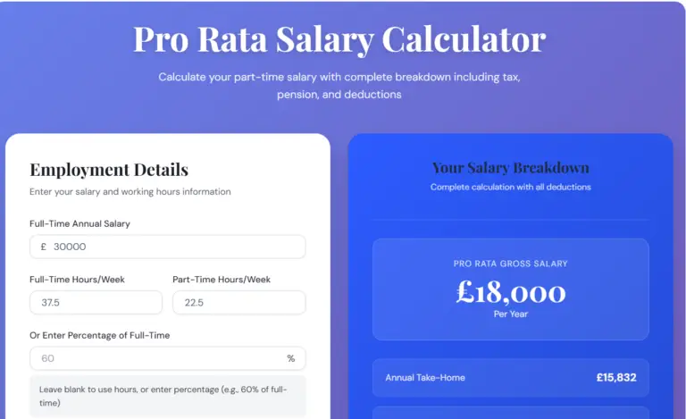 Calculate Pro Rata Salary UK